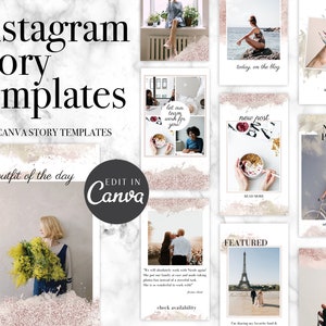 Instagram Stories Templates | Instagram Templates | Influencer Blog Retail | Link to Editable Canva Template | Set of 10 | INSTANT DOWNLOAD