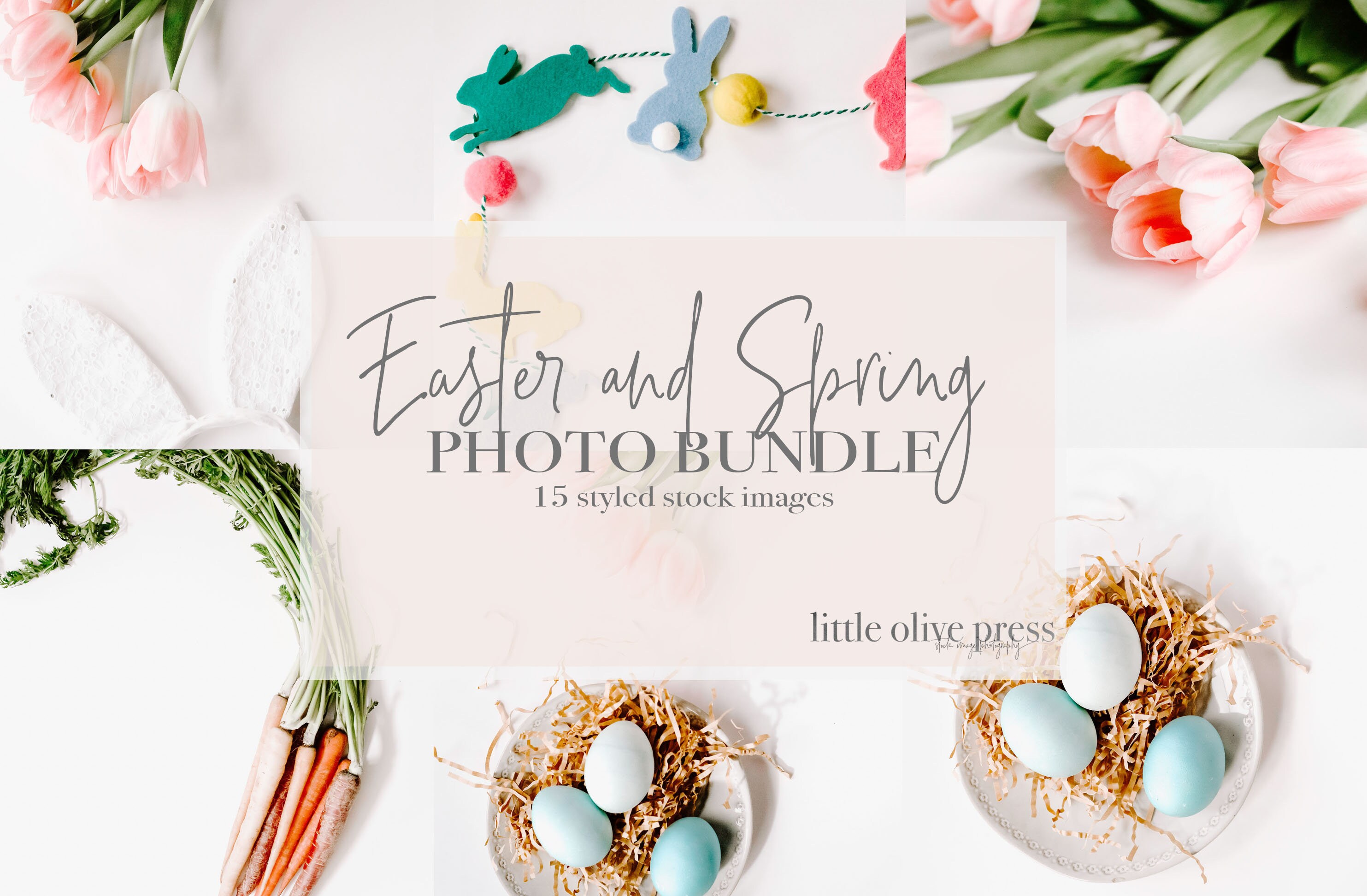 Easter and Spring Stock Photo Bundle / Seasonal Stock Photos / 15 LittleOlivePress Images for Your Business