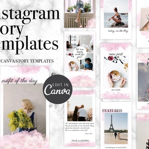 Instagram Stories Templates | Instagram Templates | Influencer Blog Retail | Link to Editable Canva Template | Set of 10 | INSTANT DOWNLOAD
