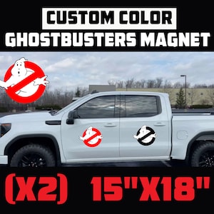 Custom Color GHOSTBUSTERS Movie prop logo large car door magnets classic ecto, collectible, ghost busters Black Friday 2023