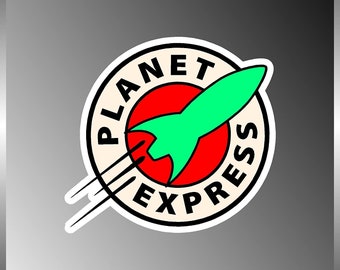 Planet Express logo decal, JDM Laptop Sticker, Window Futurama Windshield decor, anime