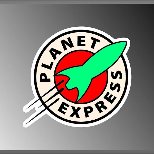 Planet Express logo decal, JDM Laptop Sticker, Window Futurama Windshield decor, anime