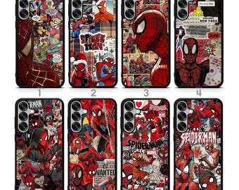 Funda para teléfono inspirada en Red Blue Web Hero Action para Samsung S26 Ultra S25 Ultra S24 Ultra S23 Ultra S22 Ultra S21 Ultra