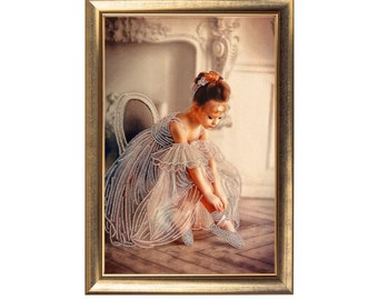 embroidery with beads swans ballerina beaded embroidery swans ballerina DIY Bead Embroidery kit swans ballerina beads kit swans ballerina