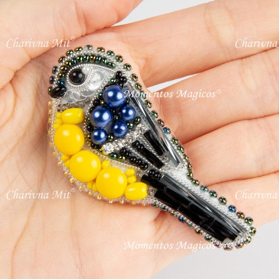 Titmouse Brooch Beading Embroidery Kit *** FREE SHIPPING 