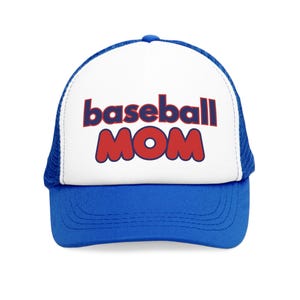 Baseball Mom Trucker Hat | Mesh Cap for Sports Moms | Softball & Game Day Cap | Adjustable Fit | Mothers Day Gift | Team Spirit Hat