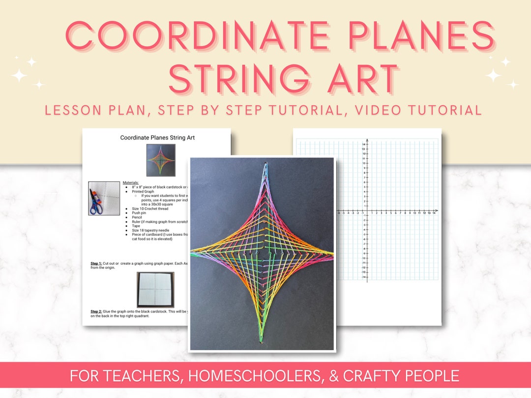 Coordinate Planes String Art Lesson Plan Perfect for Math Etsy