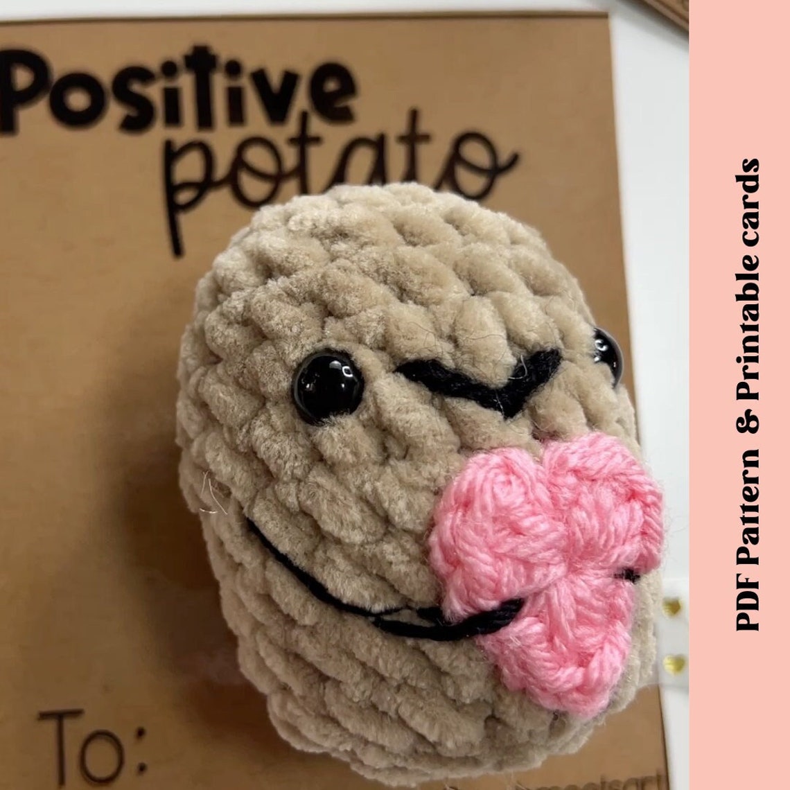 Positive Potato Amigurumi Crochet Pattern With Bonus Etsy