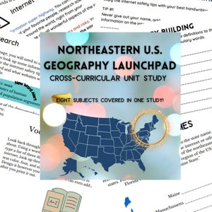 Northeastern US Geography Unit Study - 10 pages - Middle Grades - United States