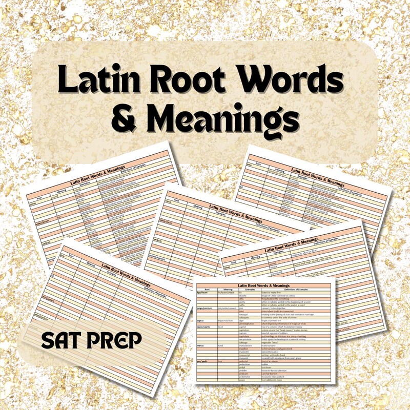 Root Words Worksheets - Etsy UK
