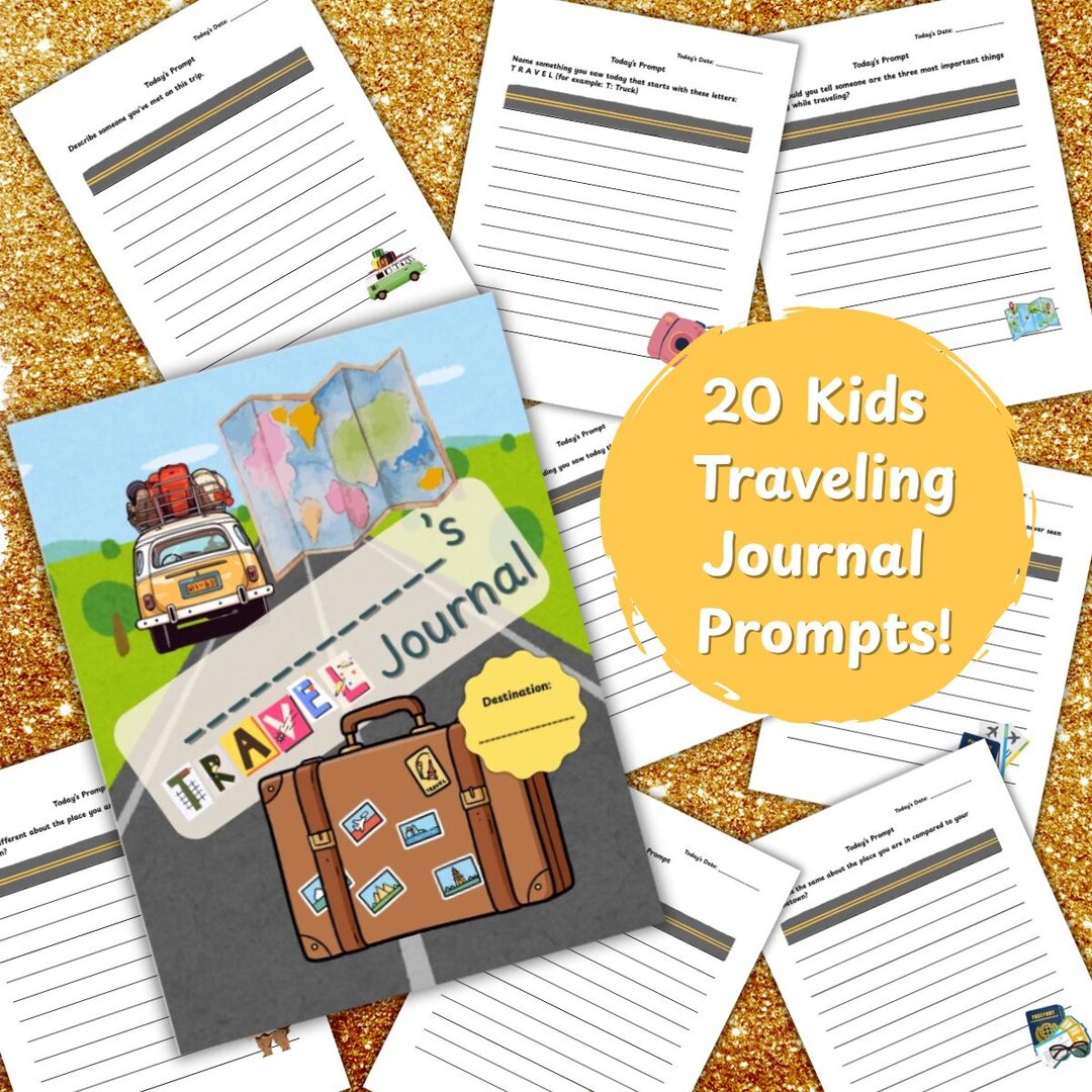 Kids Printable Travel Journal Car Ride Activity – Road Trip Writing ...