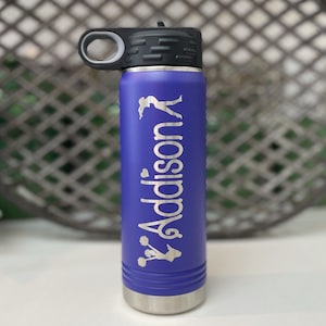 20 oz. Personalized Water Bottle - Durable Custom Engraved Insulated Polar Camel with leakproof lid and straw - Customized to go with you!