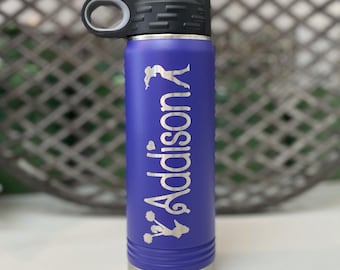 20 oz. Personalized Water Bottle: Engraved Insulated Polar Camel, Leakproof Lid