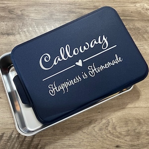 Personalisierte Kuchenform mit Gravur - 23x33 cm Kuchenform aus Aluminium mit Deckel - Individuelle Auflaufform - Backform mit personalisiertem Deckel