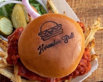 Hamburger Buns Branding Iron, Custom Branding Iron for Food, Burger Branding Stamp, Meat Branding Iron for Steaks, Electric Iron
