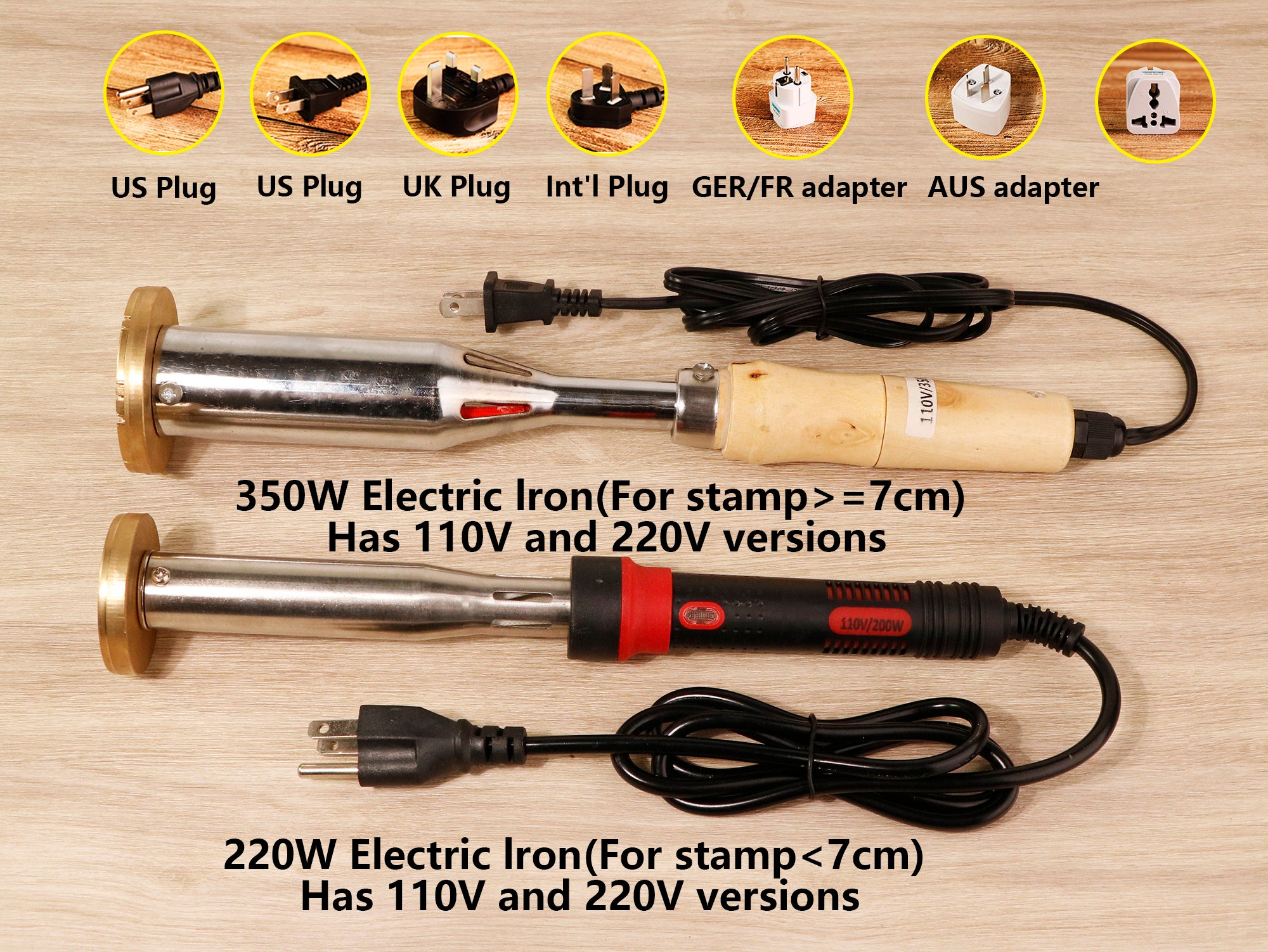 SNKOURIN Wood Burning Kit, Electric Branding Iron for Wood, 350W Handheld  Wood Stamping Tool for Woodworker and Leather Crafts, Food Branding Iron