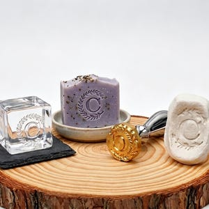 Sello personalizado para marcar hielo para negocios, hierro de marcar con mango de madera y latón para jabón, sello de cerámica, regalo personalizado para camarero o artesano.