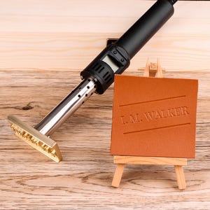 Sello de prensa para cuero, marca de cuero personalizada con hierro, sello de latón para estampado dorado sobre cuero, estampado en caliente, plancha eléctrica para cuero