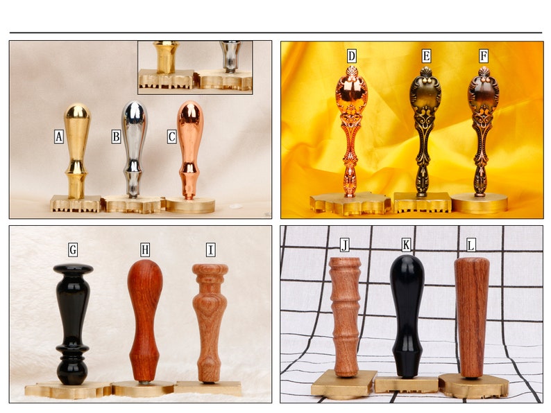 Puede incluir: Surtido de 12 sellos de cera con diferentes estilos de mango y dise&ntilde;os. Los sellos est&aacute;n hechos de lat&oacute;n y madera y presentan una variedad de patrones decorativos.