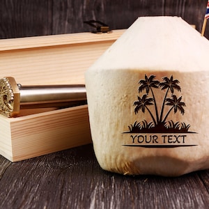 Coconut Branding iron Custom Food Branding Iron With Electric heater, Burger Buns Branding Iron Custom Wood Burning Stamp, Iron for Coconut
