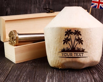 Coconut Branding iron Custom Food Branding Iron With Electric heater, Burger Buns Branding Iron Custom Wood Burning Stamp, Iron for Coconut
