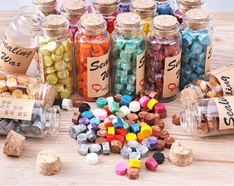 wax beads bottle-wax beads- 100 PCS seal wax beads-bottle wax beads for wax seal stamp-Sealing wax beads