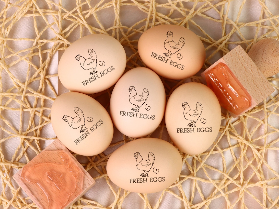 Chicken Eggs Stamp Rubber Stamp Egg Stamp Custom Custom Egg Etsy