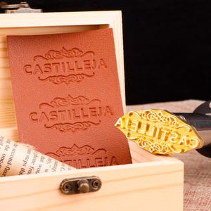 Leather branding tool, Custom branding iron for leather, Leather stamp, Leather gold foiling, Brass stamp, Electric iron for leather