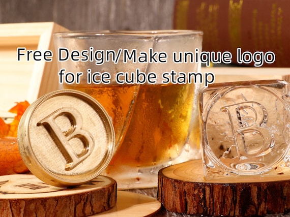 Make Your Logo Custom Ice Cube/Metal Embossing Stamp Cube Cocktail