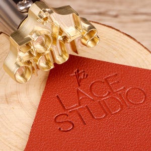 Leather branding iron, custom brass stamp for leather, hot foil heat iron and stamp, custom branding iron, gold foil paper