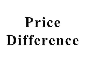 Price difference FOR ORDER