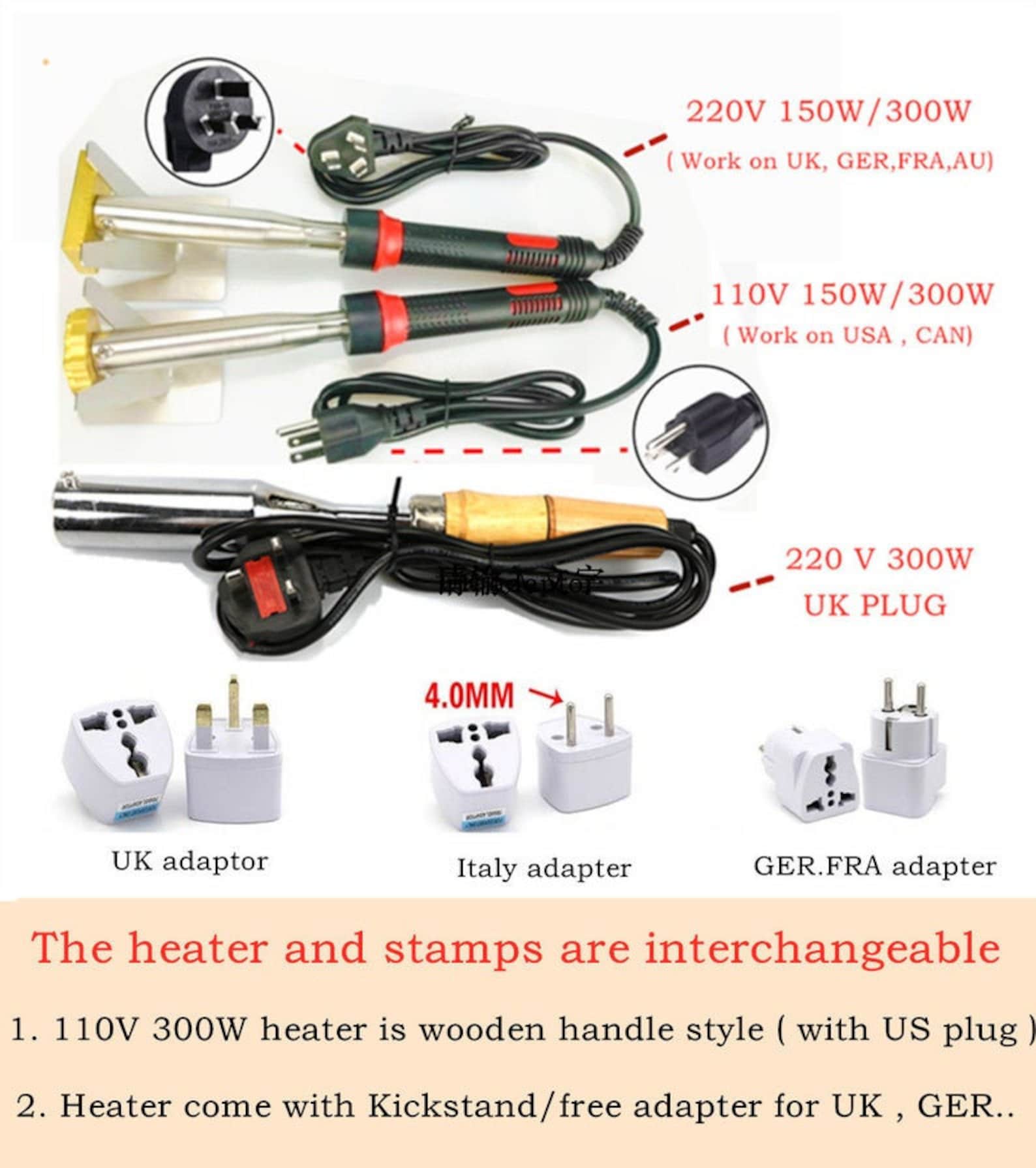 Custom Electric wood Branding Iron 150w 300w electric power Etsy