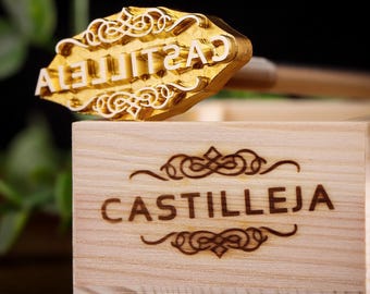 Custom logo branding iron for wood, Wood branding iron for wedding, wood burning stamp, brass stamp, gift for woodworkers