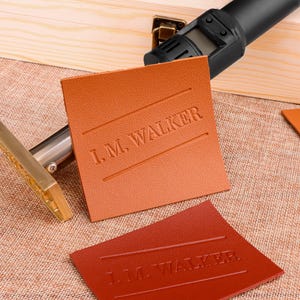 Leather stamp custom, electric iron for leather, leather branding iron, gold foiling on leather, leather branding tools, leather works