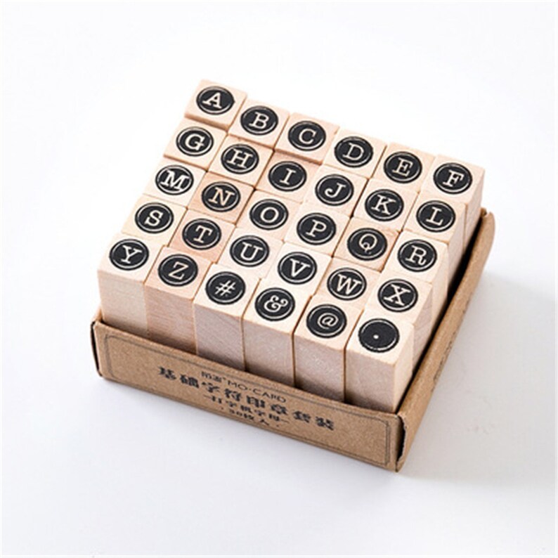 Alphabet Rubber Stamp Setdigital wood rubbert srampNew Roman Etsy