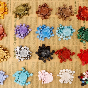 20 Colours Wax Beads - Wax Pellets -  100 pcs wax beads for wax seal stamp - Sealing Wax Beads - Wax Sealing Beads
