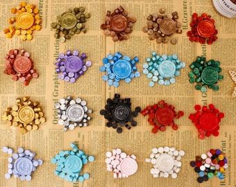 20 Colours Wax Beads - Wax Pellets -  100 pcs wax beads for wax seal stamp - Sealing Wax Beads - Wax Sealing Beads