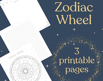 Zodiac Printable Grimoire | Book of Shadows | Coloring Pages