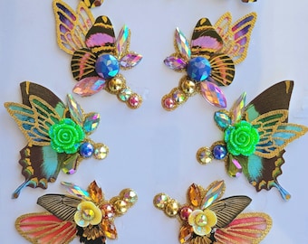 Butterfly eye festival sets facepaint bling