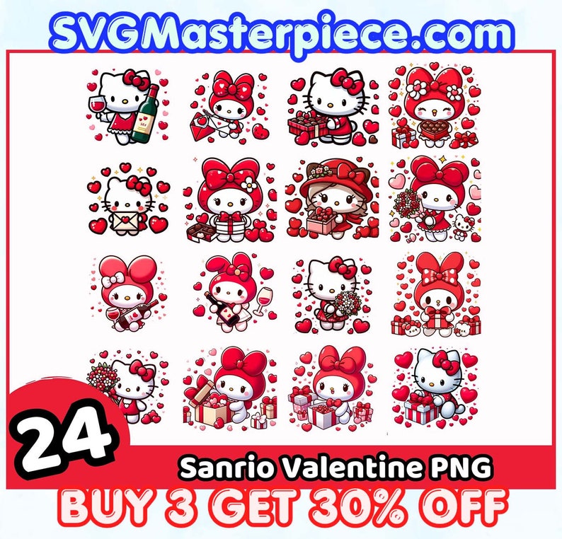 Kawaii Kitty Valentine's Day PNG, Valentine's Day Png, Happy Valentines