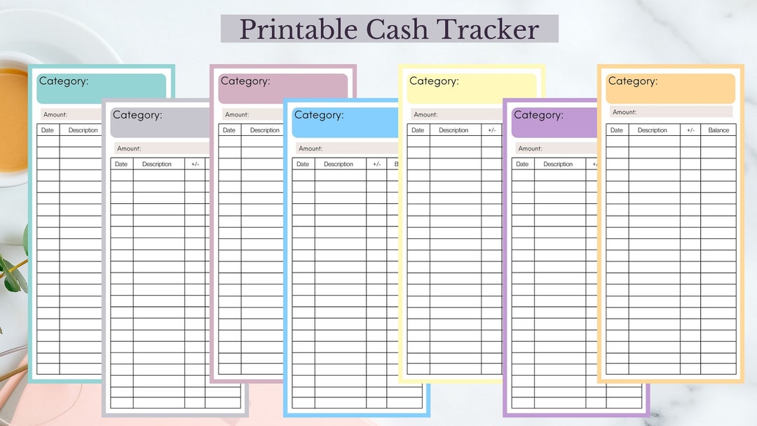 Cash Envelope Tracker Printable/instant Download/money Tracker - Etsy