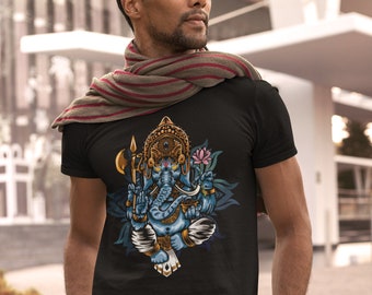 Ganesha vintage manga larga T-Shirt Hinduism hindú yoga Buda india Buddhism