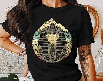 Egyptian Gods Ancient Pharaoh T-Shirt, Egyptian Mythology Deities Tee, Egypt Religion and History Shirt, Sphinx and Pyramids Art