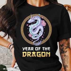 Chinese New Year Dragon T-Shirt, Lunar New Year Zodiac Tee, Year of the Dragon Shirt, Chinese Zodiac Dragon Tee