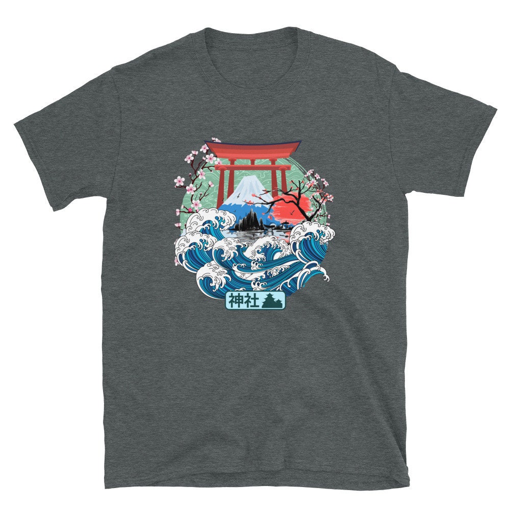 Japanese Temple Shrine Shirt, Tokyo Osaka Street Wear, Great