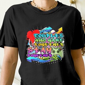 Funny Gamer Shirt, Couples Who Game Together Stay Together, Funny Gaming Gift, Video Game Graffiti Tees