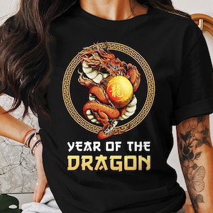 Chinese New Year Dragon T-Shirt, Lunar New Year Zodiac Shirt, Chinese Zodiac Dragon Tee, Celebrate Chinese New Year