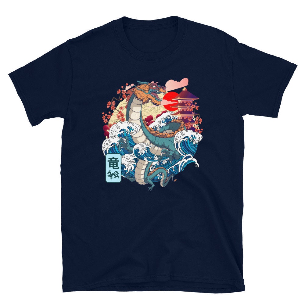 Tシャツ・カットソー [tensishop] oriental blue dragon wing s-l400.jpg
