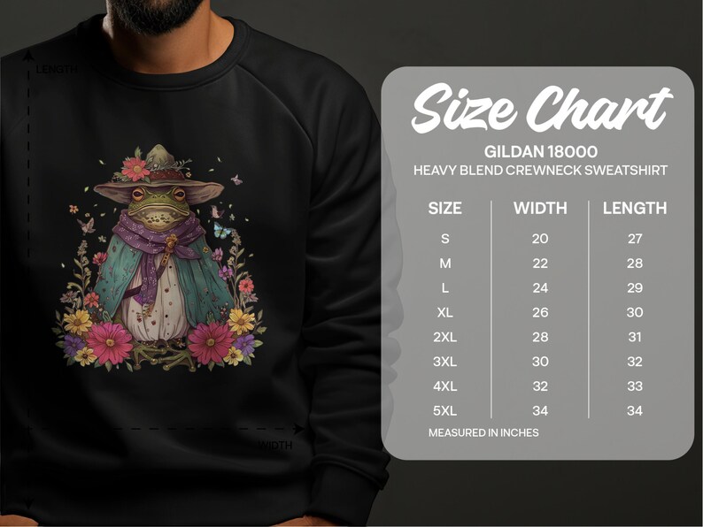 Whimsical Toad Sweatshirt, Fantasy Artwork Crewneck, Nature Inspired Clothing, Unique Graphic Pullover, Comfortable Casual Wear