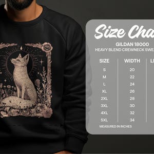 Fox Sweatshirt, Starry Night Fox Pullover, Nature Inspired Fox Crewneck, Mystical Fox Sweater, Relaxed Fit Fox Theme Shirt, Cozy